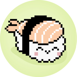 Pixel Sushi Kawaii Sticker