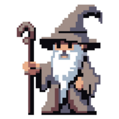 Pixel Wizard Outfit Sticker