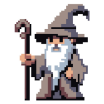 Pixel Wizard Outfit Sticker