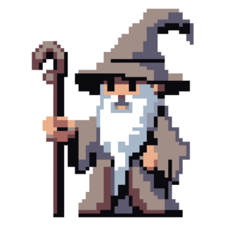 Pixel Wizard Outfit Sticker