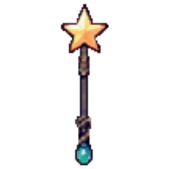 Pixel Wizard Star Sticker