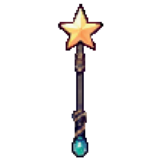 Pixel Wizard Star Sticker