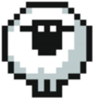 Pixelated Cute Fun Sheep Sticker