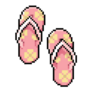 Pixelated Flip Flops Sandals Sticker