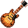 Pixelated Guitar Sticker