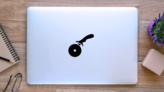 Pizza Cutter Sticker on a Laptop (New) example
