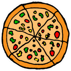 Pizza Doodle Sticker