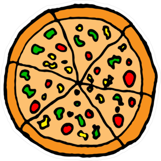 Pizza Doodle Sticker