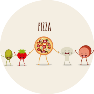 Pizza Ingredients Sticker