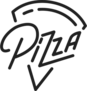 Pizza Lettering Sticker