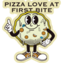 Pizza Love At First Bite Fast Food Sticker