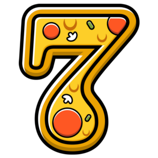 Pizza Number Seven Sticker