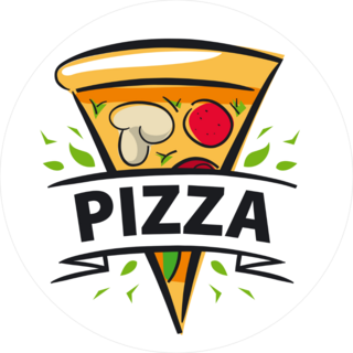 Pizza Slice Ribbon Sticker