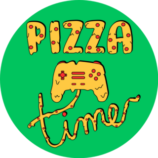 Pizza Time Typography Sticker