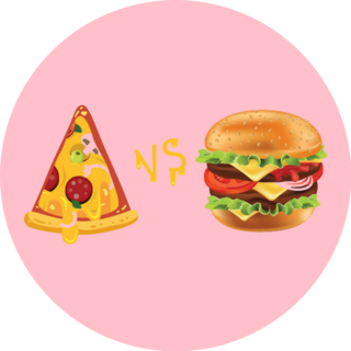 Pizza Vs Burger Sticker