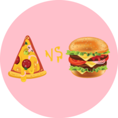 Pizza Vs Burger Sticker