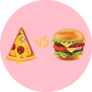 Pizza Vs Burger Sticker