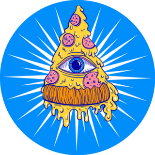 Pizza With Eye, Masonic Sign Sticker