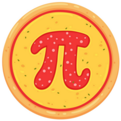 Pizza With Pepperoni Pi Symbol Sticker