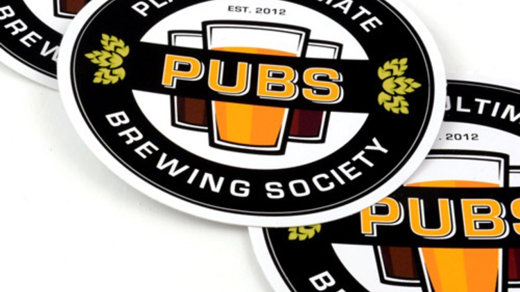 Placer Ultimate Brewing Society Custom Circle Stickers