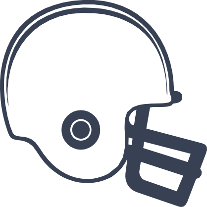 Plain Football Helmet Sticker