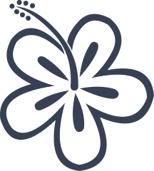 Plain Hibiscus Flower Sticker