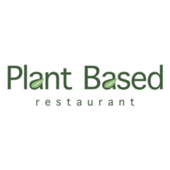 Plant Based Restaurant Logo Lettering Sticker