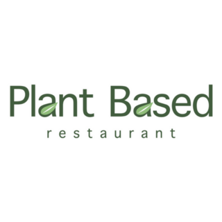 Plant Based Restaurant Logo Lettering Sticker