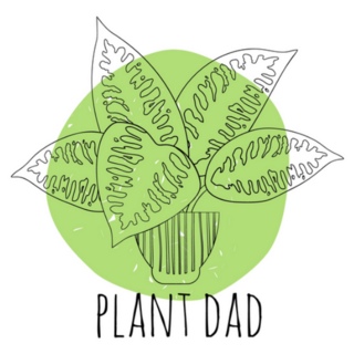 Plant Dad Abstract Illustration Sticker