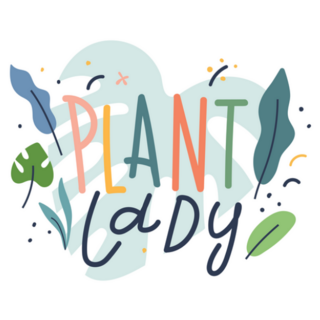 Plant Lady Typography Sticker