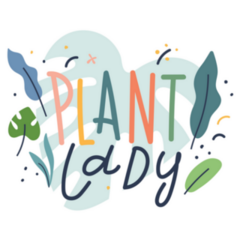 Plant Lady Typography Sticker