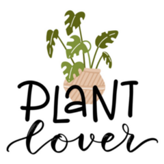 Plant Lover Playful Typography Sticker