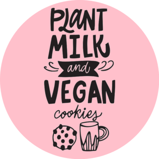 Plant Milk And Vegan Cookies Sticker 