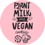 Plant Milk And Vegan Cookies Sticker 