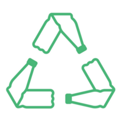 Plastic Bottle Recycle Icon Sticker