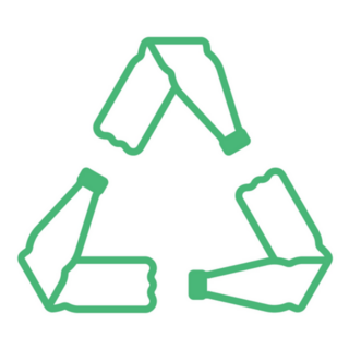 Plastic Bottle Recycle Icon Sticker