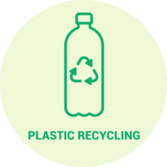Plastic Recycling Bottle Icon Sticker