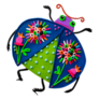 Plasticine Beetle Bug Handmade Clay Sticker