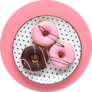 Plate Of Classic Chocolate, Strawberry Donuts Sticker 