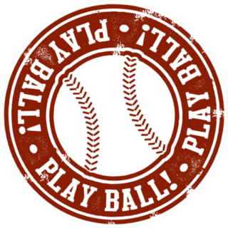 Play Ball Baseball Or Softball Stamp Sticker