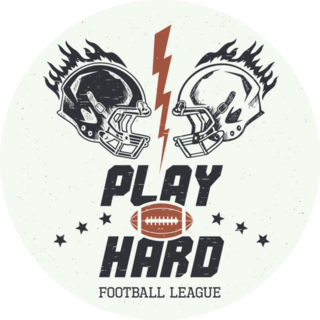 Play Hard American Football Sticker