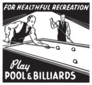 Play Pool And Billiards Retro Art Sticker