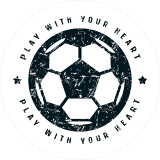 Play With Your Heart Soccer Circle Sticker