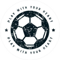 Play With Your Heart Soccer Circle Sticker