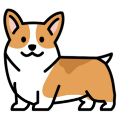 Playful Corgi Hanging Out Sticker