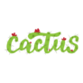 Playful Hand Lettering Cactus Text Sticker