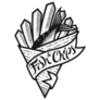 Playful Illustration of Fish and Chips Food Sticker