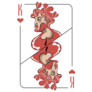 Playing Card Abstract King Of Hearts Sticker