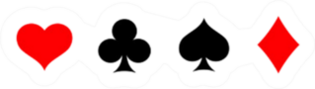Playing Card Suit Icon Symbol Set Sticker