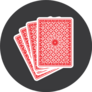 Playing Cards Back Design On Black Sticker